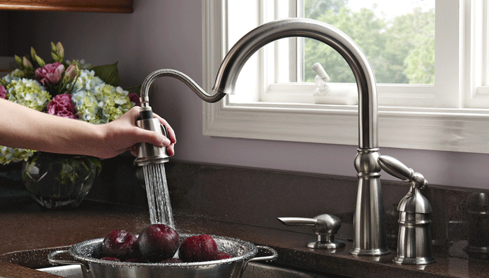 faucet in the kitchen